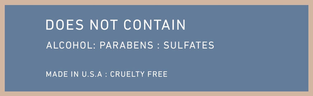 Cruelty-free, alcohol-free and paraben-free packaging