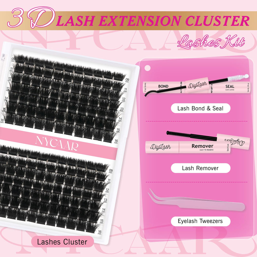 NYCAAR 154pcs 200D D-Curl lashes ideal for beginner-friendly full lash look