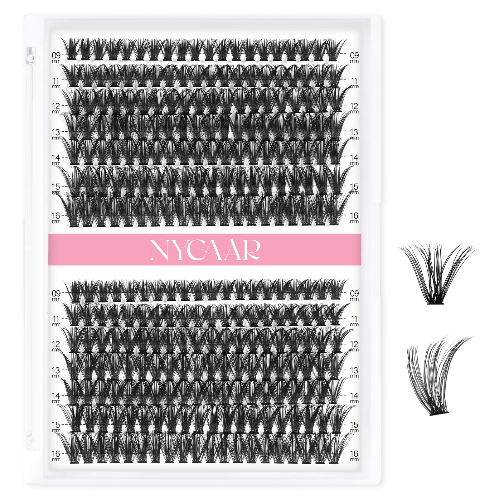 NYCAAR DIY lash kit with 280pcs cluster lashes for natural daily look.