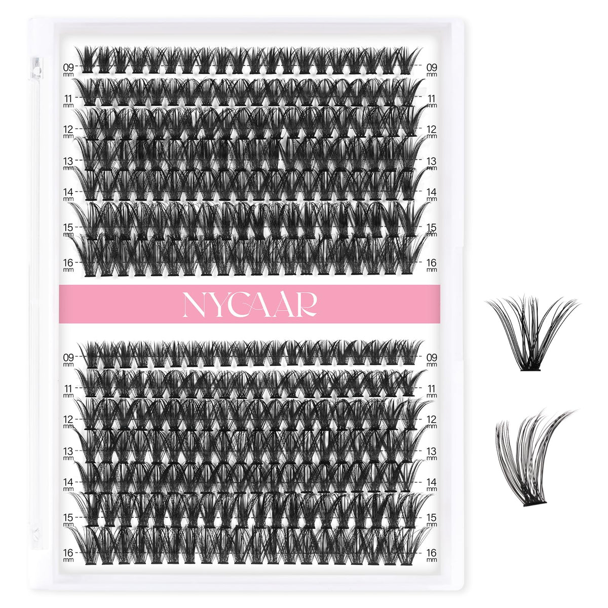 NYCAAR DIY lash kit with 280pcs cluster lashes for natural daily look.