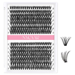 NYCAAR DIY lash kit with 280pcs cluster lashes for natural daily look.