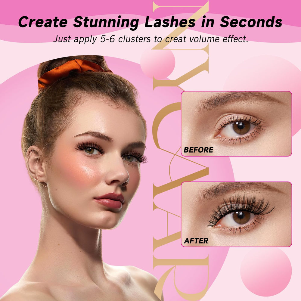 NYCAAR 30D/40D cluster lashes offer customizable volume from natural to dramatic.