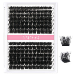 NYCAAR lash clusters box front shows 154pcs for DIY lash extensions