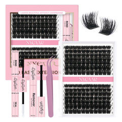 NYCAAR lash clusters kit for dramatic 3D volume extensions at home