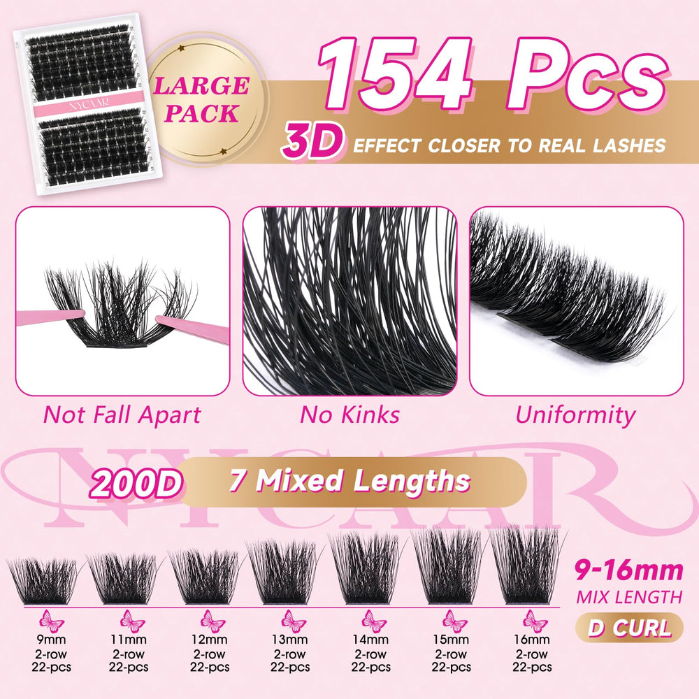 NYCAAR soft heat-bonded lashes feel lightweight and comfortable all day
