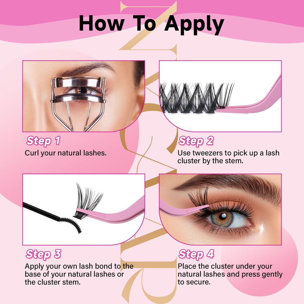 NYCAAR cluster lashes create cat eye, doll eye, or natural looks.