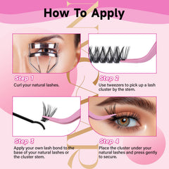 NYCAAR cluster lashes create cat eye, doll eye, or natural looks.