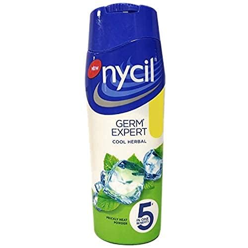 Nycil Cool Herbal Prickly Heat Powder 150g packaging