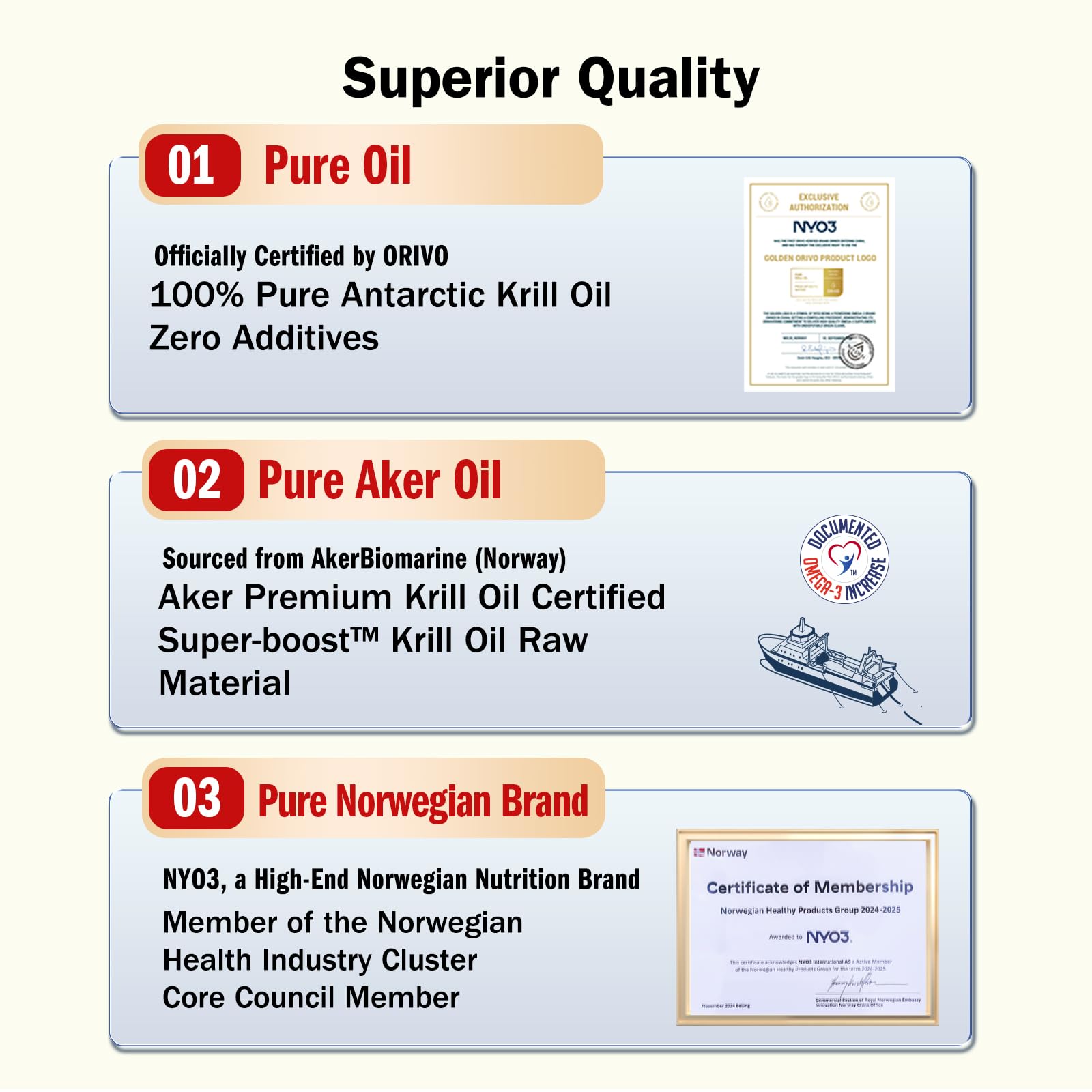 Sustainability and traceability icons on the NYO3 label