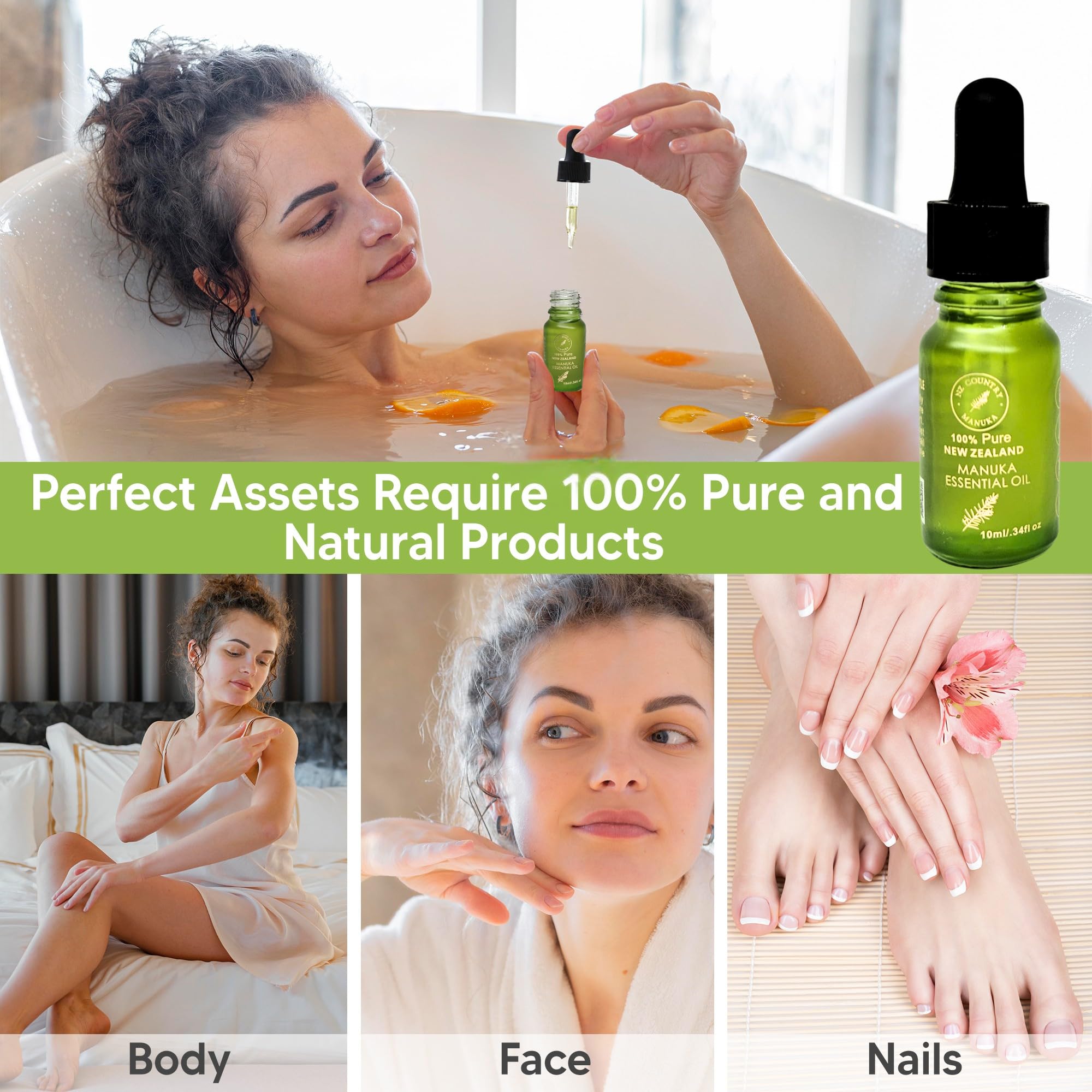 Natural spa setup featuring Manuka Oil