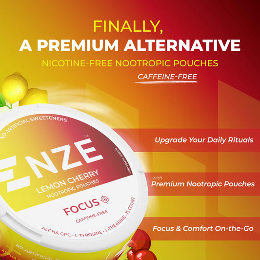 Lemon Cherry NZE Nootropic Pouches packaging canister