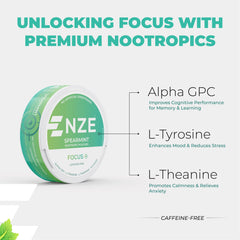 NZE logo and 'Caffeine Free' badge on pouch
