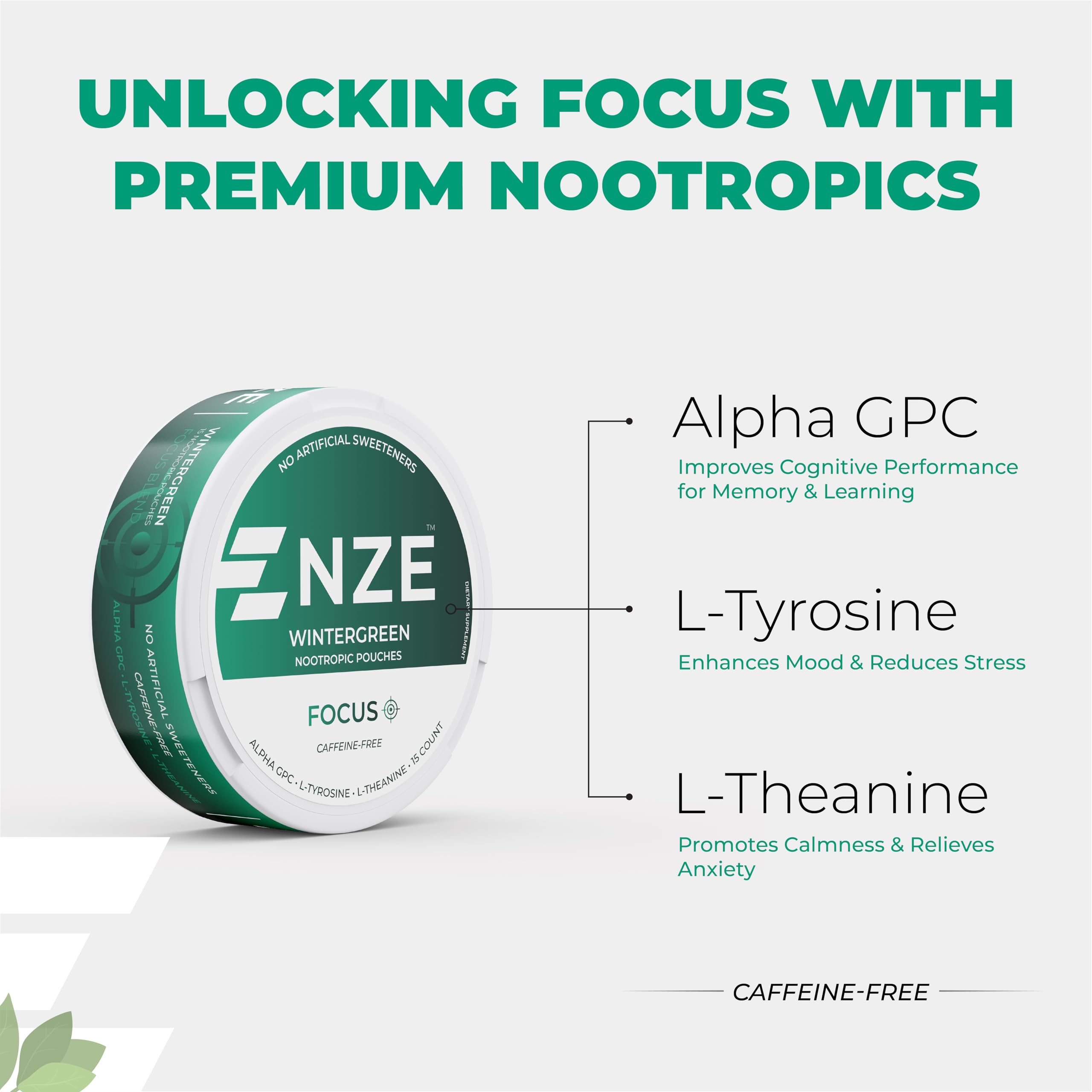 NZE Focus pouch nutrition label