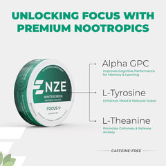 NZE Focus pouch nutrition label