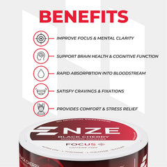 Open NZE pouch displaying the product inside