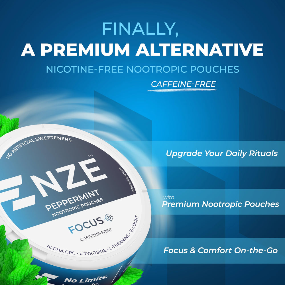 Close-up showing NZE Peppermint can packaging