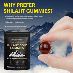 Close-up of Shilajit Gummies texture