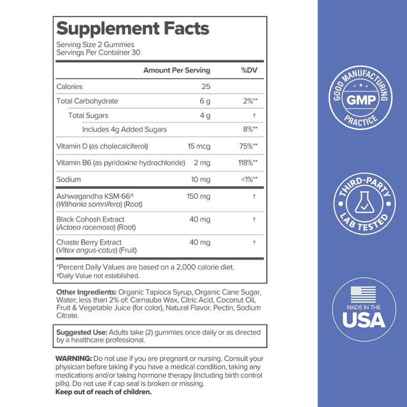 O Positiv MENO with Ashwagandha and KSM-66 for sleep-friendly support.