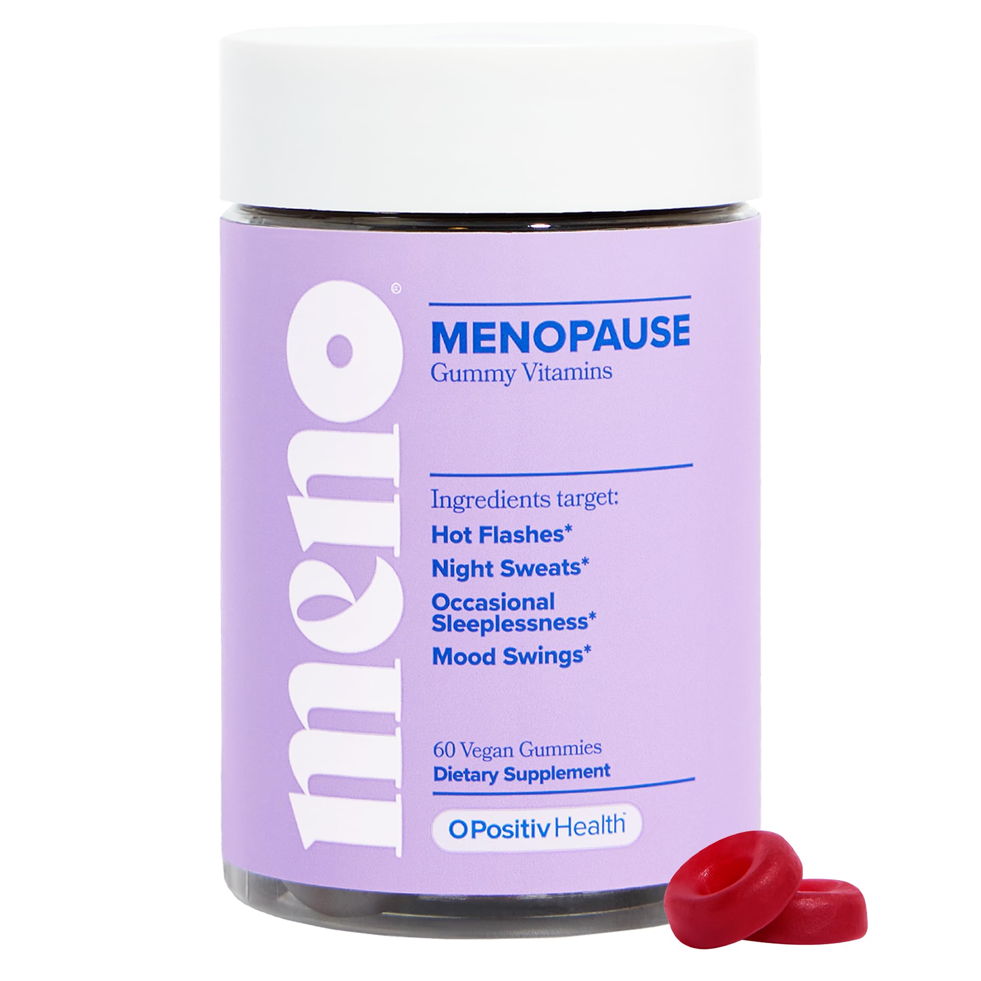 O Positiv MENO bottle with capsules for daily menopause support.