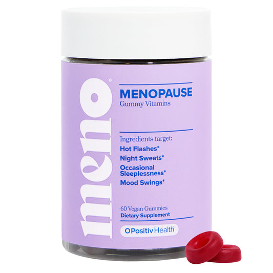 O Positiv MENO bottle with capsules for daily menopause support.