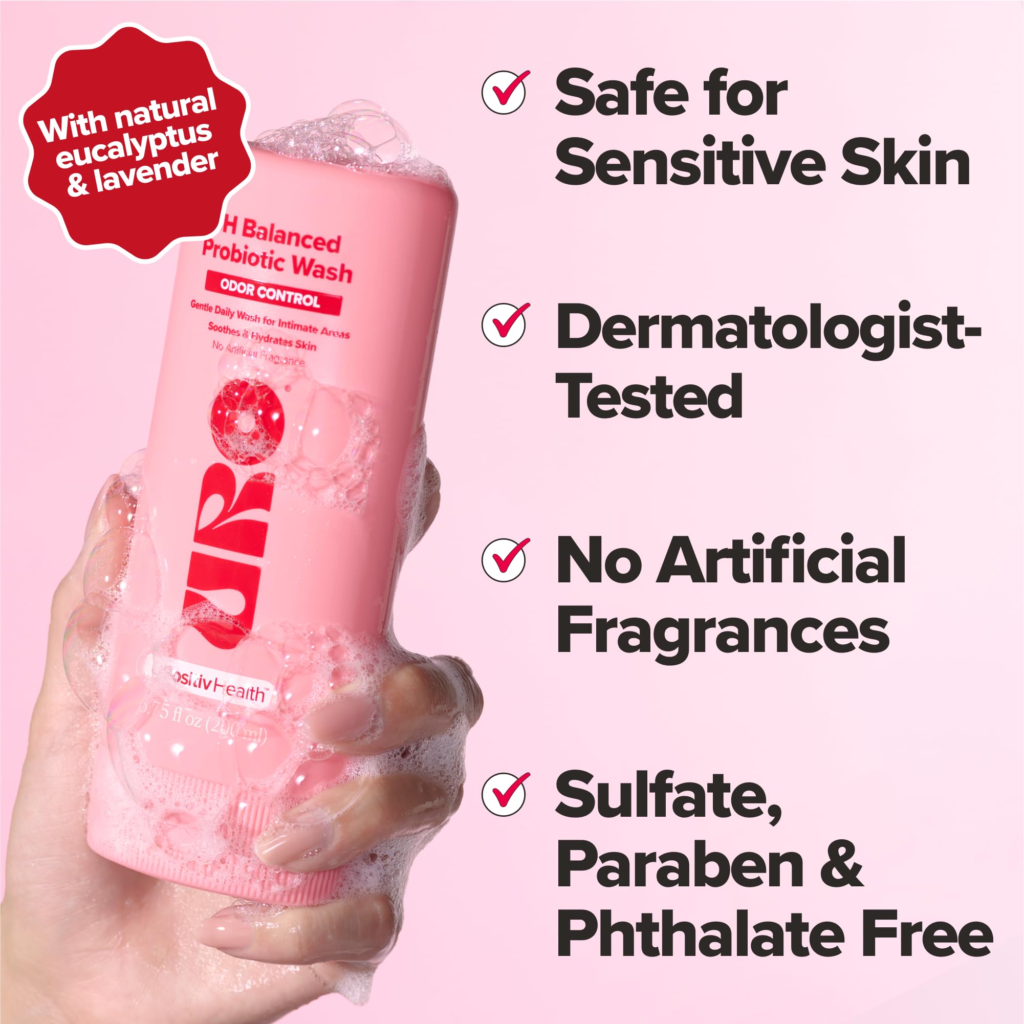 O Positiv URO bottle pump demonstrates easy daily use for odor control.