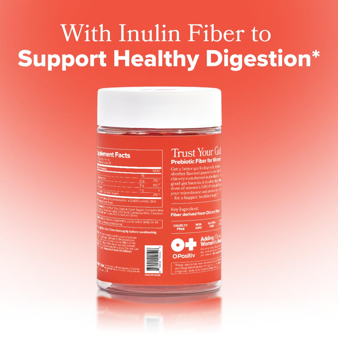O Positiv branding with URO Fiber Gummies product name