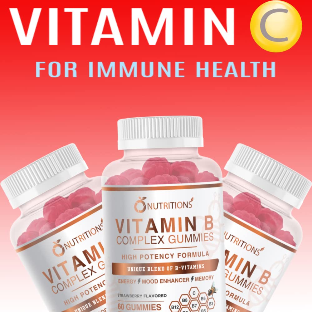 Vegan friendly Vitamin B gummies label close-up
