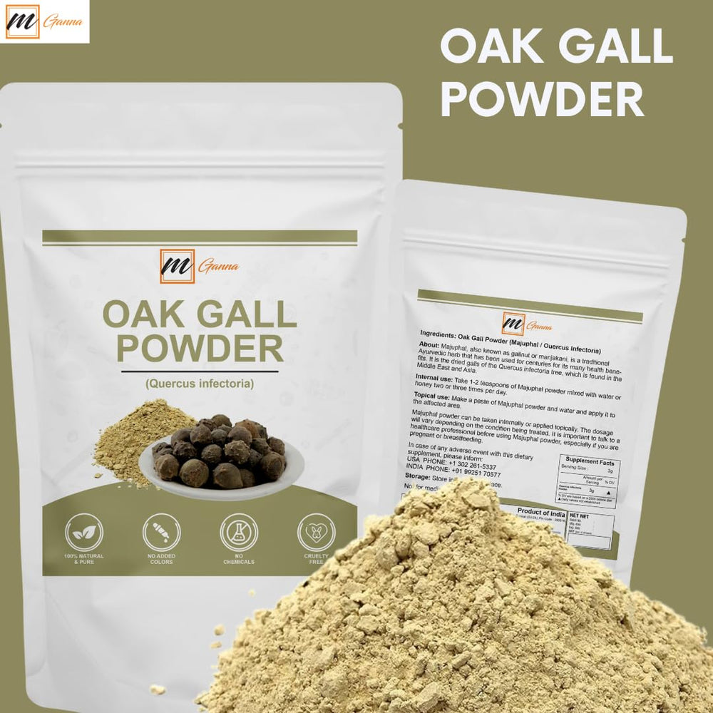 Close-up of Oak Gall Powder texture