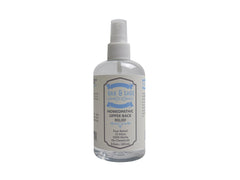 Front view of OAK & SAGE Upper Back Relief bottle - unscented, 8oz