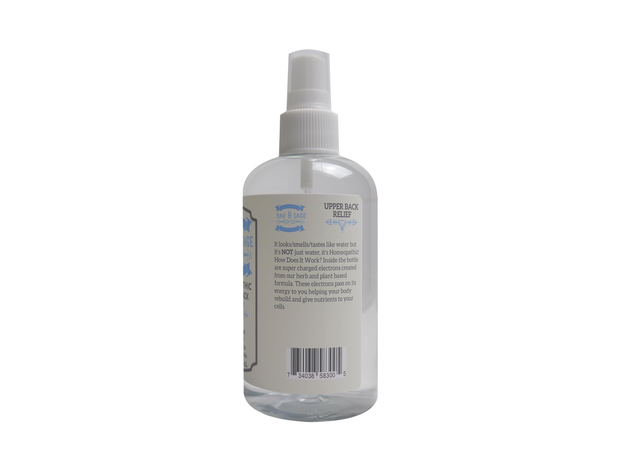 Product photo with bottle and packaging on a white surface
