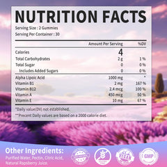 OALSE Raspberry-flavored Alpha Lipoic Acid Gummies bottle label