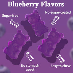 OALSE blueberry gummies bottle side view