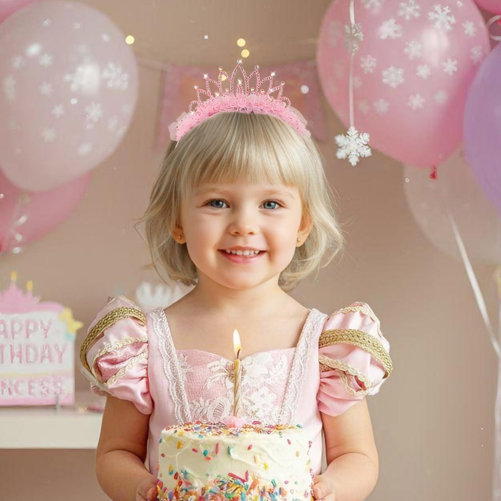 OAOLEER kids party headband with glitter crown for festive photos.