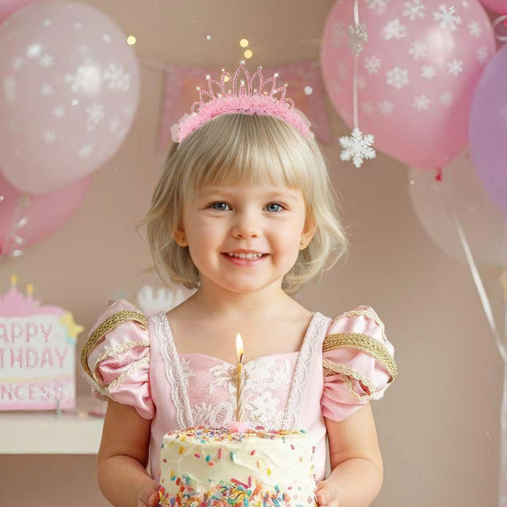 OAOLEER kids party headband with glitter crown for festive photos.