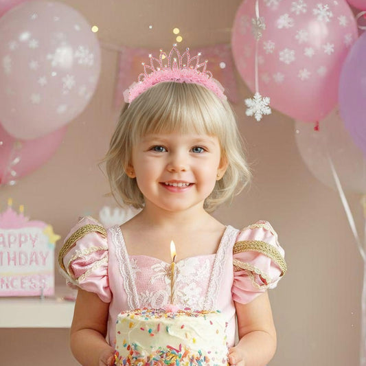 OAOLEER kids party headband with glitter crown for festive photos.