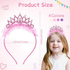 OAOLEER toddler crown headband wrapped in soft silk for comfortable wear.