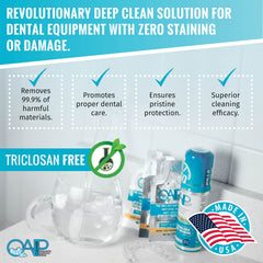60-second foam cleanser demonstration on a retainer