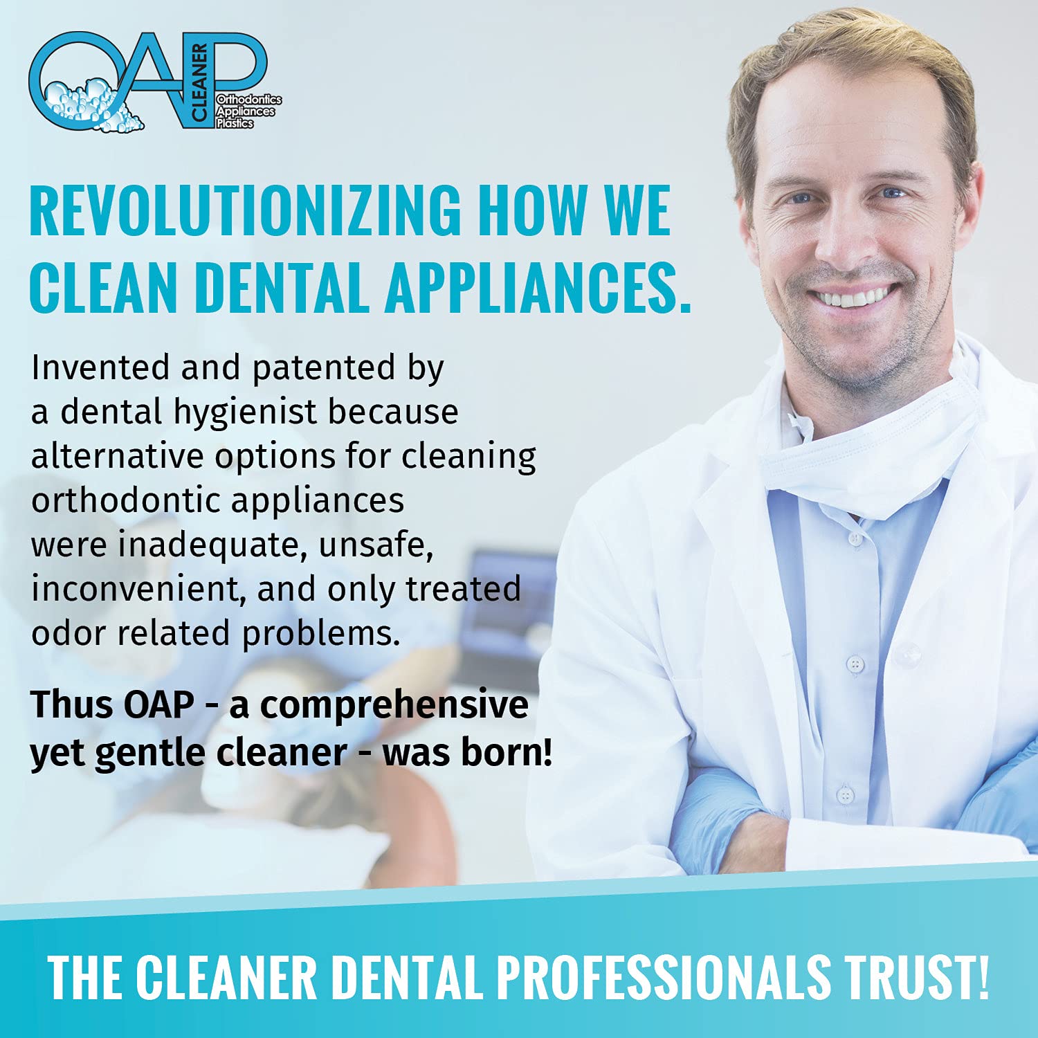 OAP Cleaner branding and product label