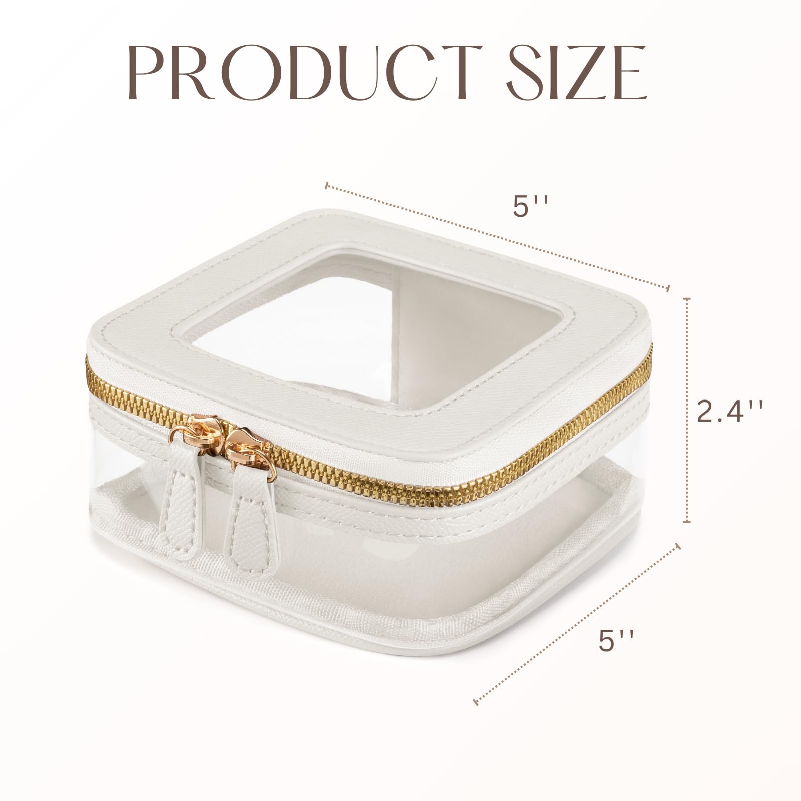Oaque clear travel toiletry bag with waterproof materials for daily use.
