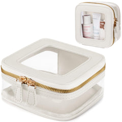 Oaque mini clear makeup bag shows a compact purse-ready design for quick access.