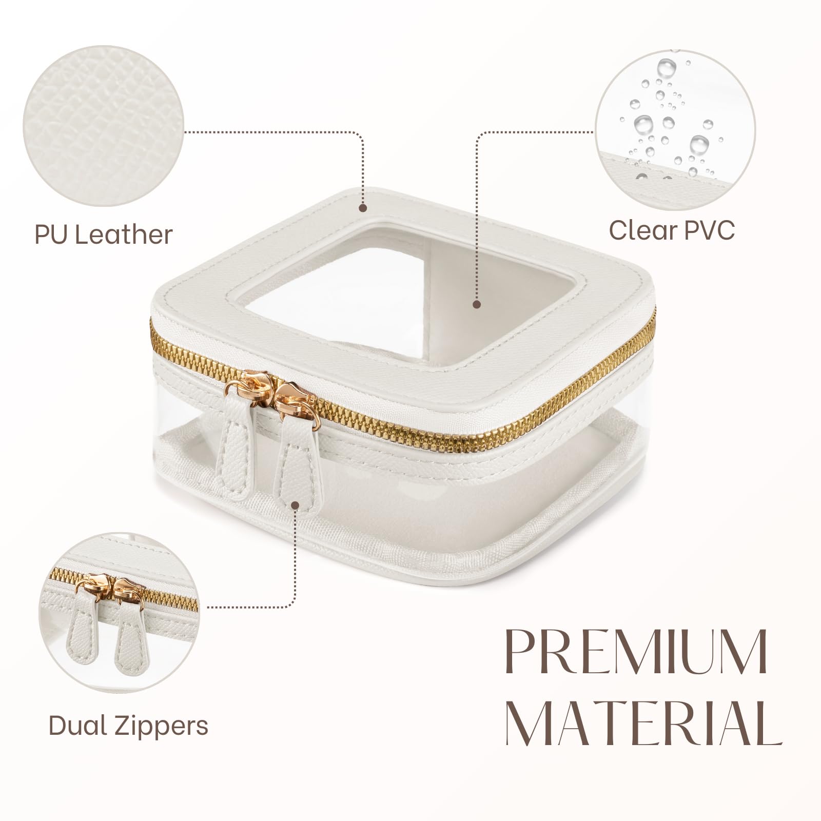 Oaque purse-friendly makeup organizer keeps daily essentials accessible.