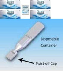 Oasis TEARS PLUS dispensing drop graphic demonstrating simple eye-drop design
