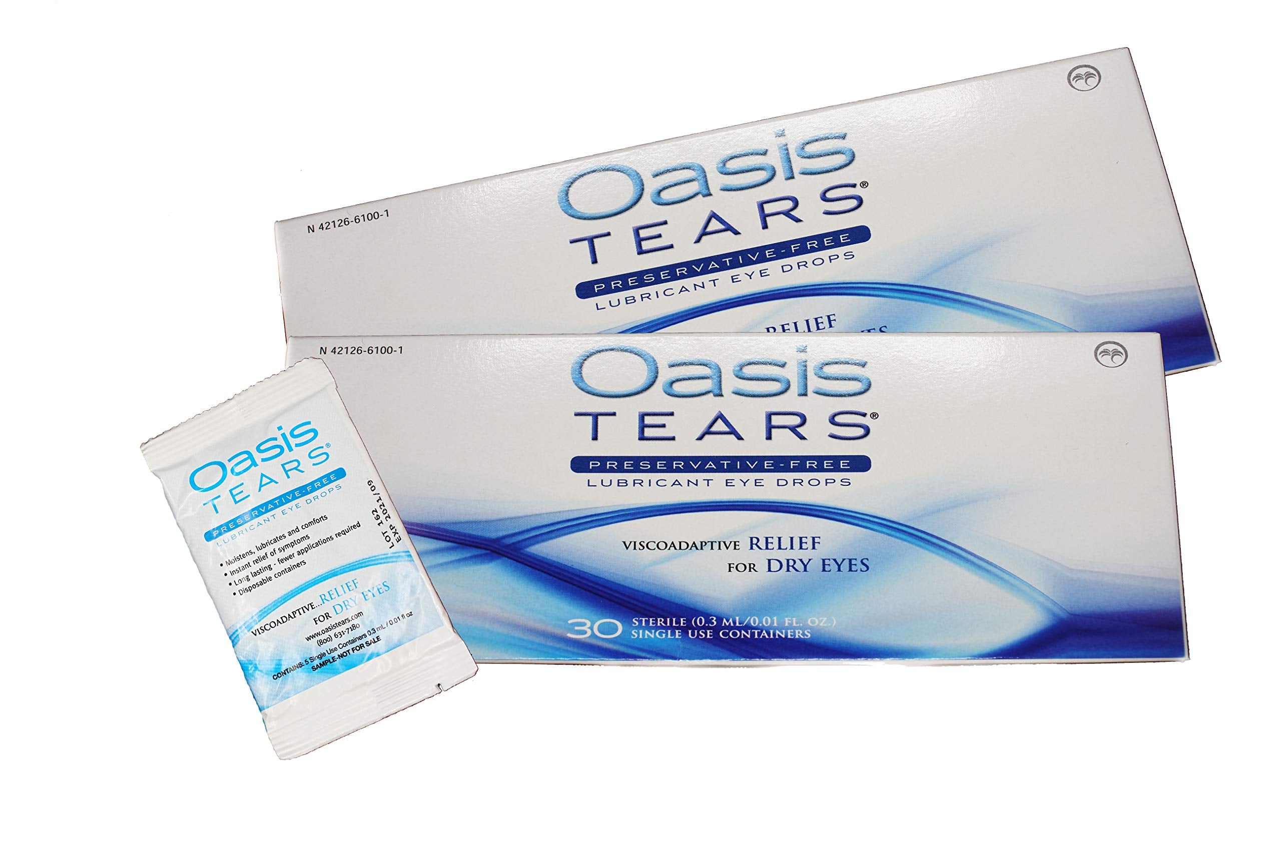 Oasis TEARS preservative-free eye drops bottle for long-lasting moisture.