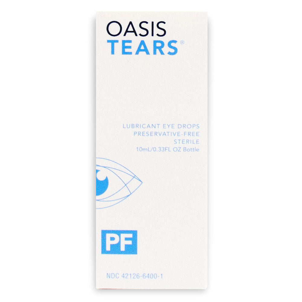 Oasis Tears OT6400 dosing tip highlighting precise drop application for comfort.
