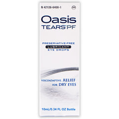 Oasis Tears OT6400 dosing tip highlighting precise drop application for comfort.