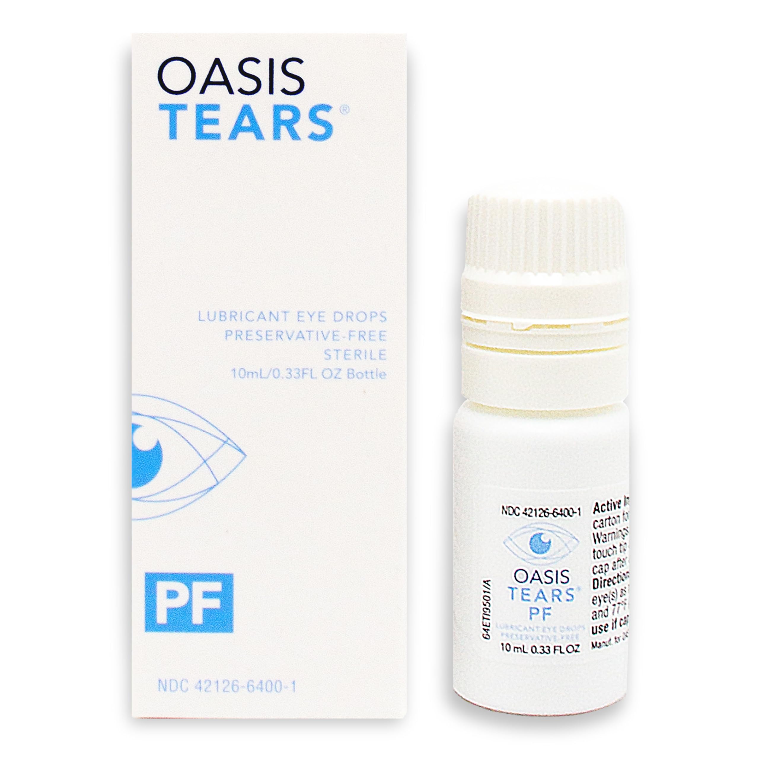 Oasis Tears OT6400 preservative-free bottle for gentle daily eye hydration.