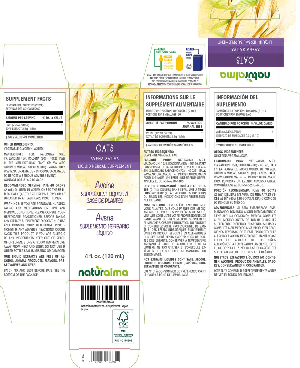 Oats tops liquid extract 1:10, 40 drops (2 ml)