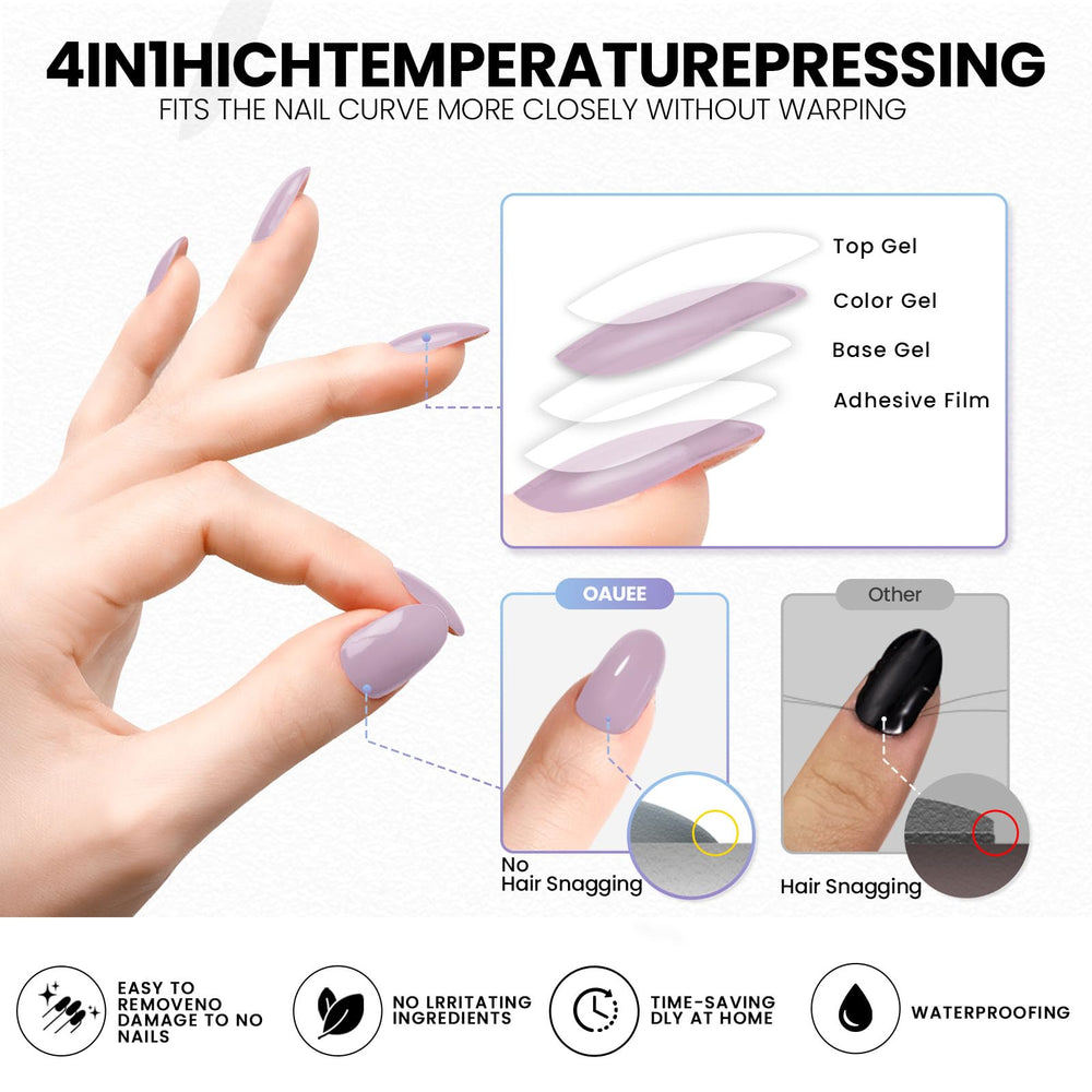 Oauee nail stickers various sizes collection for precise fit and easy application.