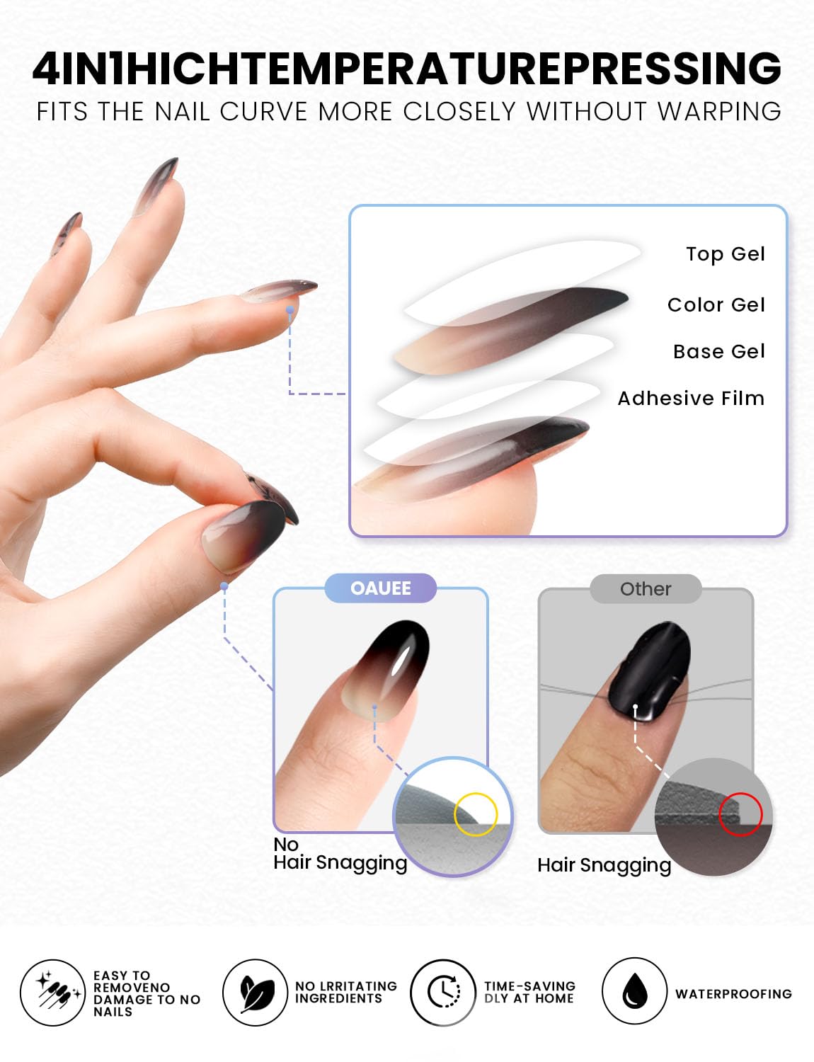 Oauee collection of colors and patterns for versatile nail art