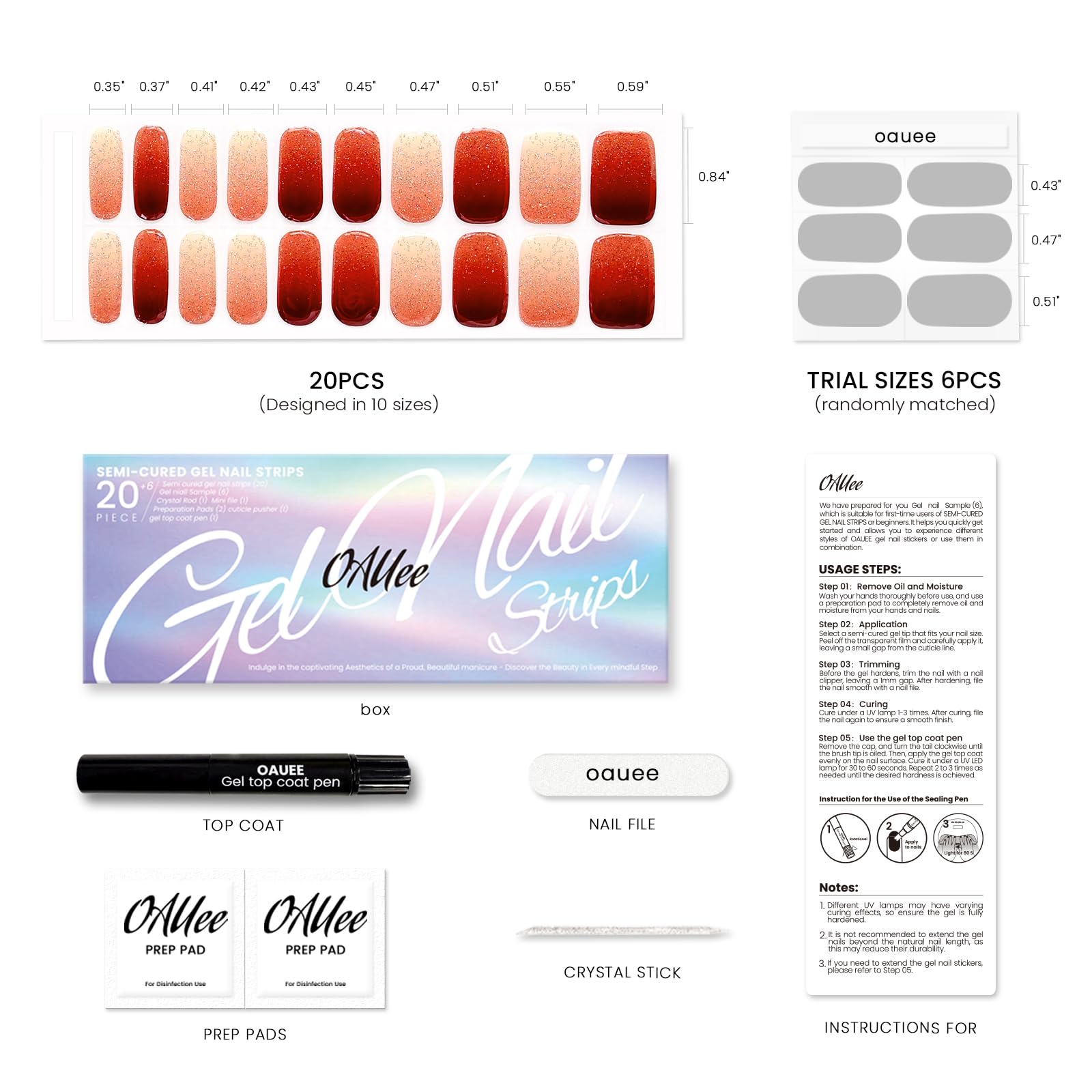 Oauee salon-quality nail art collection for versatile looks.